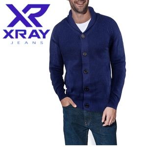 X RAY Shawl Collar Button Down Cardigan Sweater